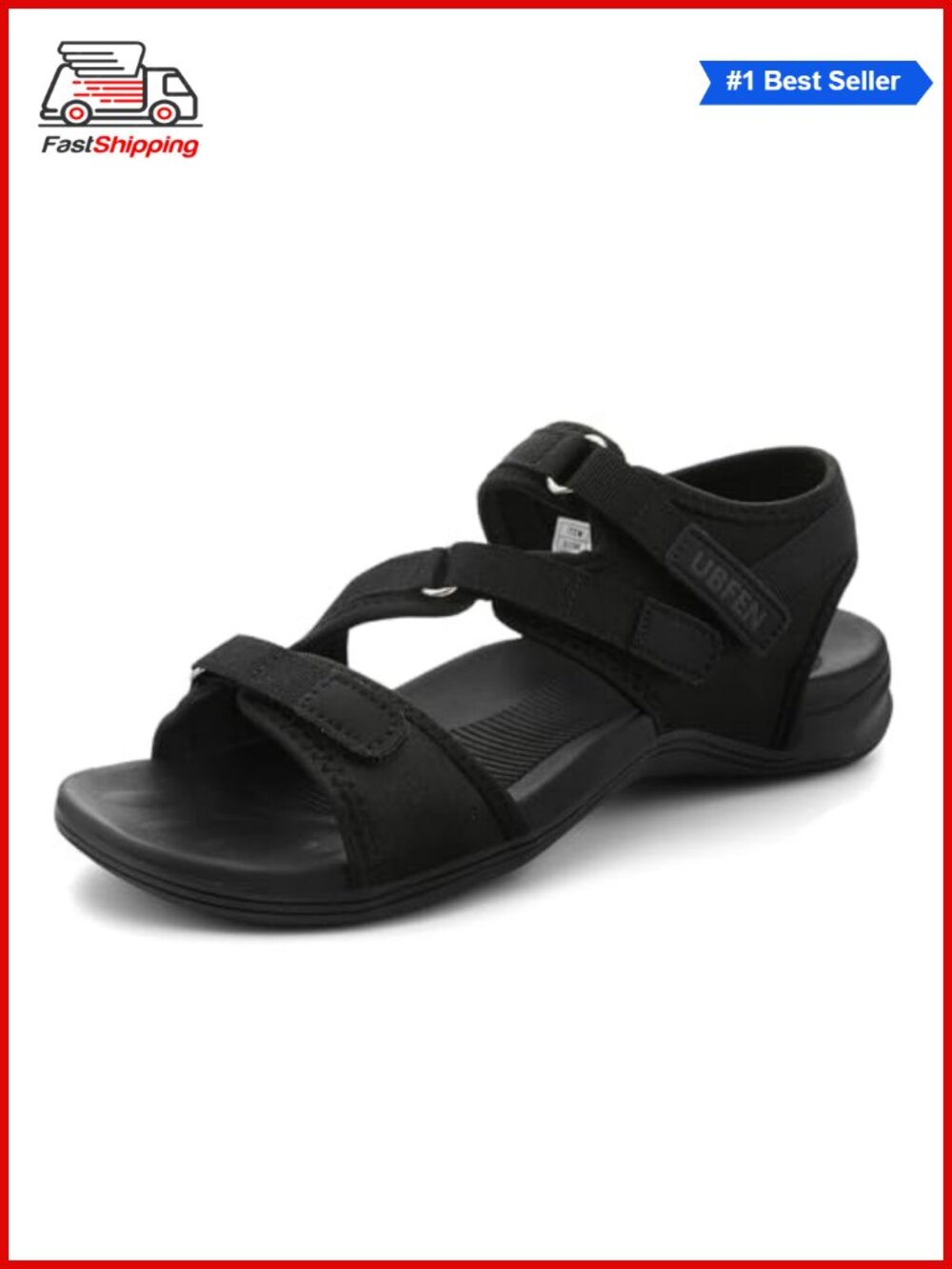 Womens Hiking Water Sport Sandals with Arch Support Adjustable Straps